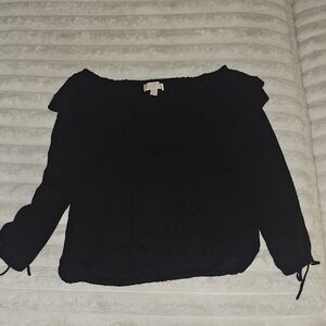 Michael Kors Black Off-Shoulder Blouse